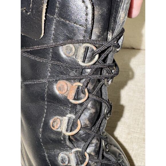Vintage Cove Shoe Co Black Leather Military Zip/Lace Combat Boots Men’s US 8.5 E main image 5